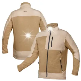 bluza-kurtka-softshell-outdoor-bezowa-meska-robocza-odblaski-rozmiar-m