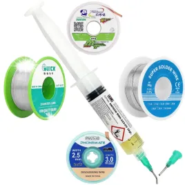 akcesoria-lutownicze-chemia-do-lutowania-2x-cyna-2x-plecionka-topnik