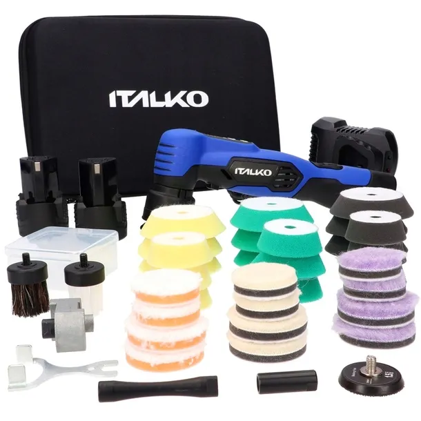 ITALKO POLERKA AKUMULATOROWA IDA12 DUAL ACTION ROTACYJNA 12V + GĄBKI, PADY