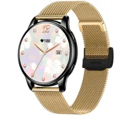 rubicon-smartwatch-rncf30-czarna-koperta-zloty-mesh-czarna-zapinka