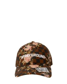 sprayground-check-flower-cap-brazowy-unisex