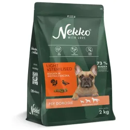 karma-dla-psow-nekko-light-sterilised-indyk-z-kaczka-2-kg-bezzbozowa