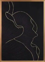 obraz-peonia-53x73-czarny-zloty
