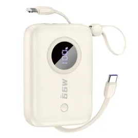 powerbank-dudao-k14-10000mah-z-kablami-usb-c-lightning-bezowy
