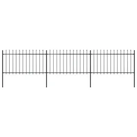 vidaxl-ogrodzenie-z-pretow-z-grotami-stalowe-51-x-1-m-czarne