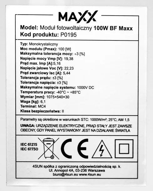 panel-solarny-maxx-100-w-dlugosc-1-08-m