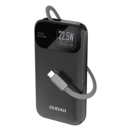 powerbank-dudao-k31-10000mah-225w-pd-z-wbudowanym-kablem-usb-c-czarny