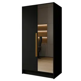 szafa-garderoba-czarna-uchylna-dwudrzwiowa-czarne-uchwyty-luso-102x200x51cm