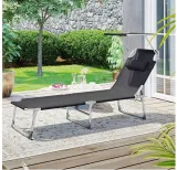 lezak-aluminium-szary-tectake-stan-nowy