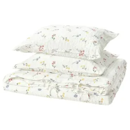 posciel-200x200-2x-50x60-biala-kwiaty-komplet-ikea-pildvargmal