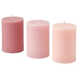 swiece-blokowe-3-szt-rozowe-kwiaty-30h-zapachowe-ikea-lotsagel