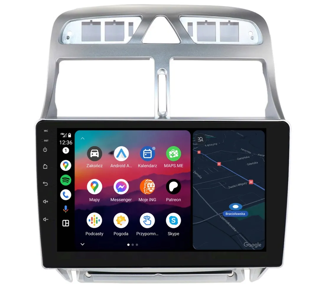 radio-2din-nawigacja-linux-peugeot-307-apple-carplay-android-auto-stan-nowy