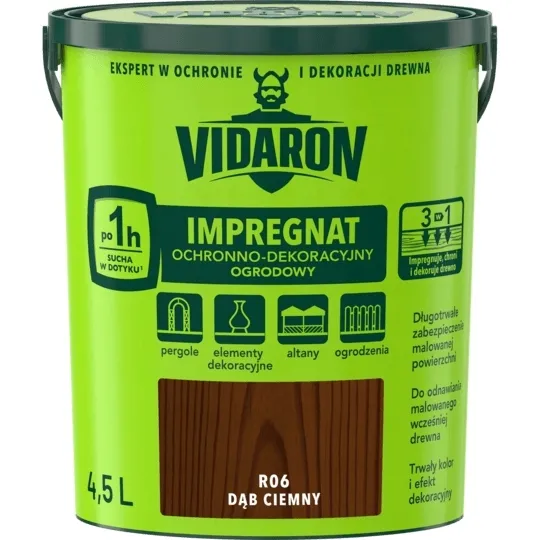 Vidaron Impregnat ogrodowy dąb ciemny 4,5 l