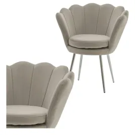 krzeslo-szare-welurowe-tapicerowane-shell-muszelka-nogi-chrome-do-salonu