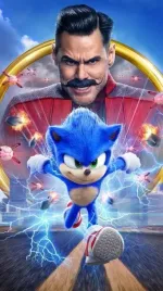 plakat-sonic-2-szybki-jak-blyskawica-90x60-obraz
