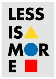 plakat-less-is-more-obraz-vintage-retro-art-90x60