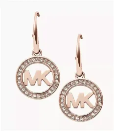 kolczyki-damskie-michael-kors-rozowe-zlote-z-logo