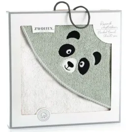 zwoltex-recznik-z-kapturkiem-panda-alabaster-90x90-bawelna-egipska-prezent