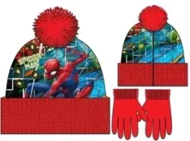 czapka-zimowa-z-rekawiczkami-spider-man-52-czerwona