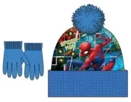 czapka-zimowa-z-rekawiczkami-chlopieca-komplet-spiderman-54-niebieska