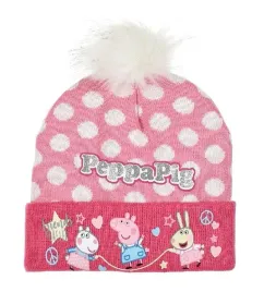 czapka-zimowa-z-pomponem-ciepla-dziewczeca-swinka-peppa-peppa-pig-52-rozowa
