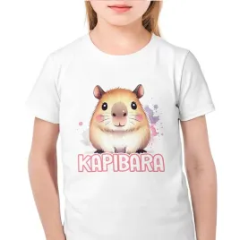 koszulka-biala-dziecieca-kapibara-capybara-zwierzak-r-128