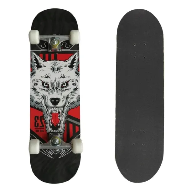 Deskorolka z Łożyskami Klasyczna Drewniana ABEC7 MASTER Extreme Board Wolf