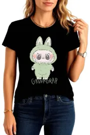 t-shirt-damski-nadruk-okazja-tik-tok-labubu-kobieta-roz-s-przod-w809