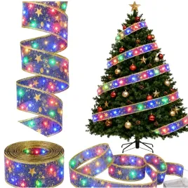 swiecaca-wstazka-led-na-choinke-4m-fioletowa-dekoracja-swiateczna-40-led