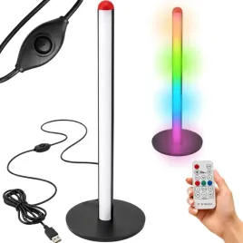 lampa-podlogowa-led-rgb-50cm-sterowana-pilotem-czarna-usb-7-kolorow