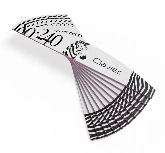 Pilnik Do Paznokci Manicure Pedicure Clavier Zebra Łódka 100/180 - 10 szt.