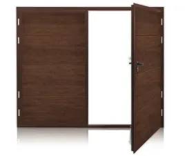 rozwierna-stalowa-brama-skrzydlowa-z-panelem-ocieplana-segmentowa-210x200cm