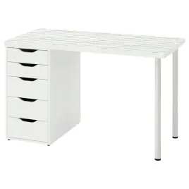 ikea-lagkapten-alex-biurko-kratka-wielobarwny-bialy-120x60-cm