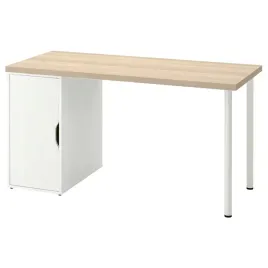 ikea-lagkapten-alex-biurko-140x60-cm-biala-bejca-imit-debu-bialy
