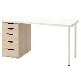 ikea-lagkapten-alex-biurko-140x60-cm-bialy-dab-bejcowany-na-bialo