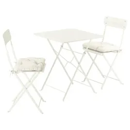 ikea-sundso-stol-i-2-skladane-krzesla-kremowy-kuddarna-szarobezowy-65x65-cm