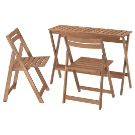 ikea-nammaro-stol-ogrodowy-i-2-skladane-krzesla-bejca-jasnobrazowa-108x37cm