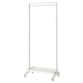 ikea-mittzon-rama-z-kolami-drazkiem-na-ubrania-bialy-85x205-cm