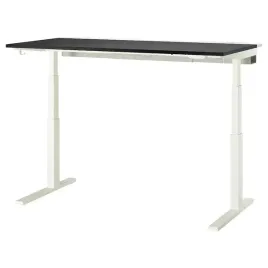 ikea-mittzon-biurko-z-regulacja-wysokosci-okl-jesionowa-czarna-160x80cm