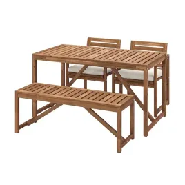 ikea-nammaro-stol-i-2-krzesla-lawa-bejca-jasnobrazowa-froson-duvholmen-bez