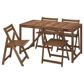 ikea-nammaro-stol-i-4-krzesla-skladane-ogrodowe-140-cm-bejca-jasnobrazowa