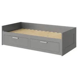 ikea-brimnes-rama-lezanki-z-2-szufladami-szary-80x200-cm