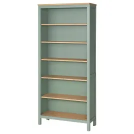 ikea-hemnes-regal-90x197-cm-szarozielony-bejca-jasnobrazowa