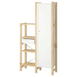 ikea-ivar-2-sekcje-polki-szafka-92x30x179-cm-sosna-bialy
