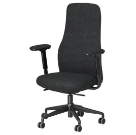 ikea-gronfjall-krzeslo-biurowe-z-podlokietnikami-letafors-szary-czarny