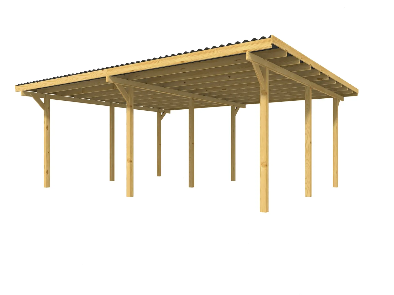 Wiata garażowa 595x495cm