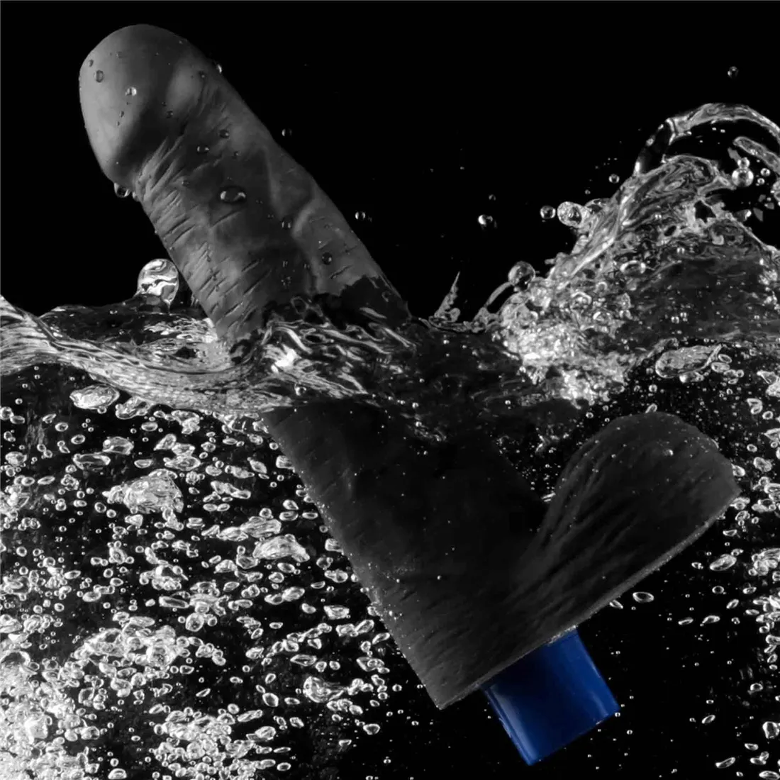 9-real-softee-rechargeable-tpe-vibrating-dildo-black