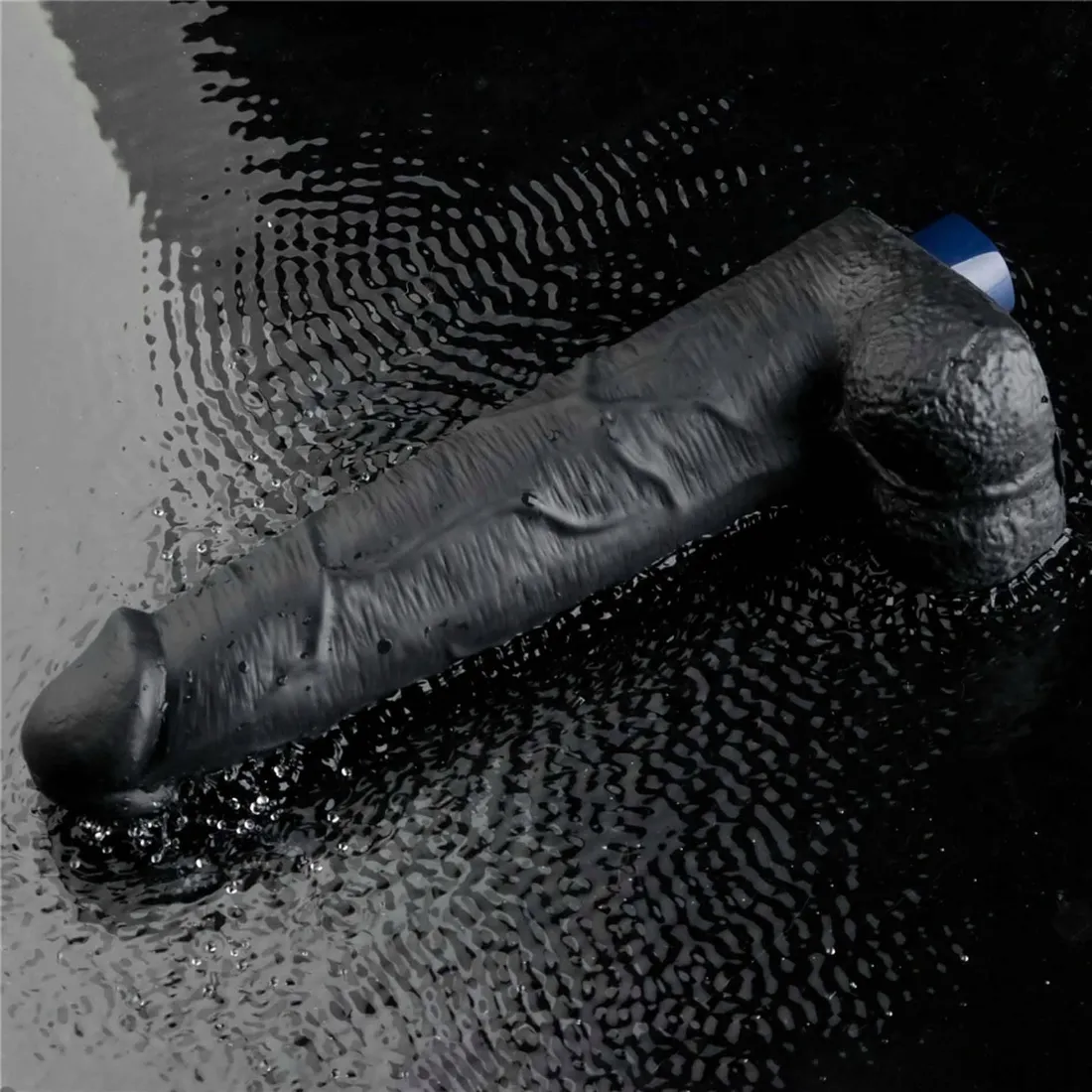 10-5-real-softee-rechargeable-tpe-vibrating-dildo-black-stan-nowy