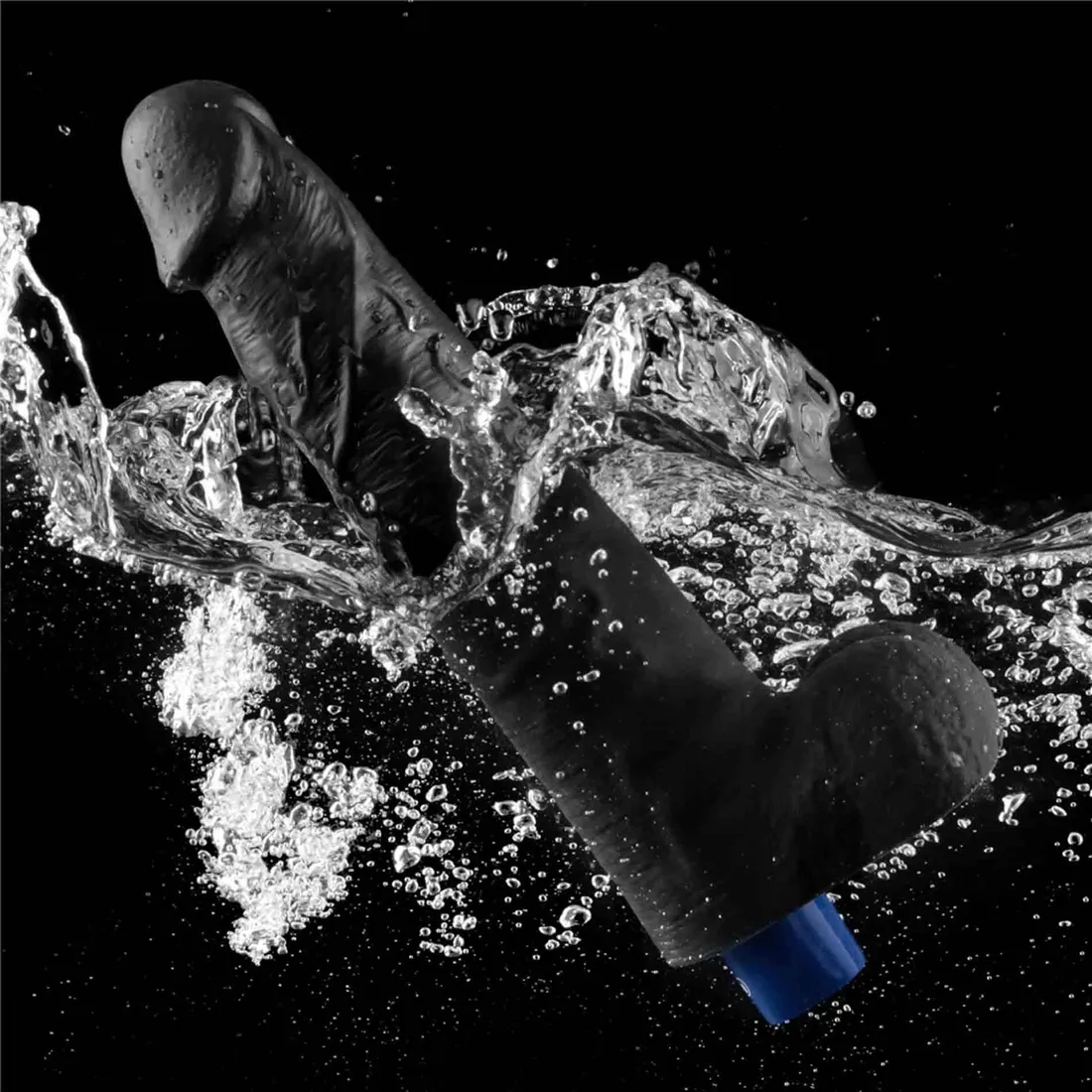 10-5-real-softee-rechargeable-tpe-vibrating-dildo-black