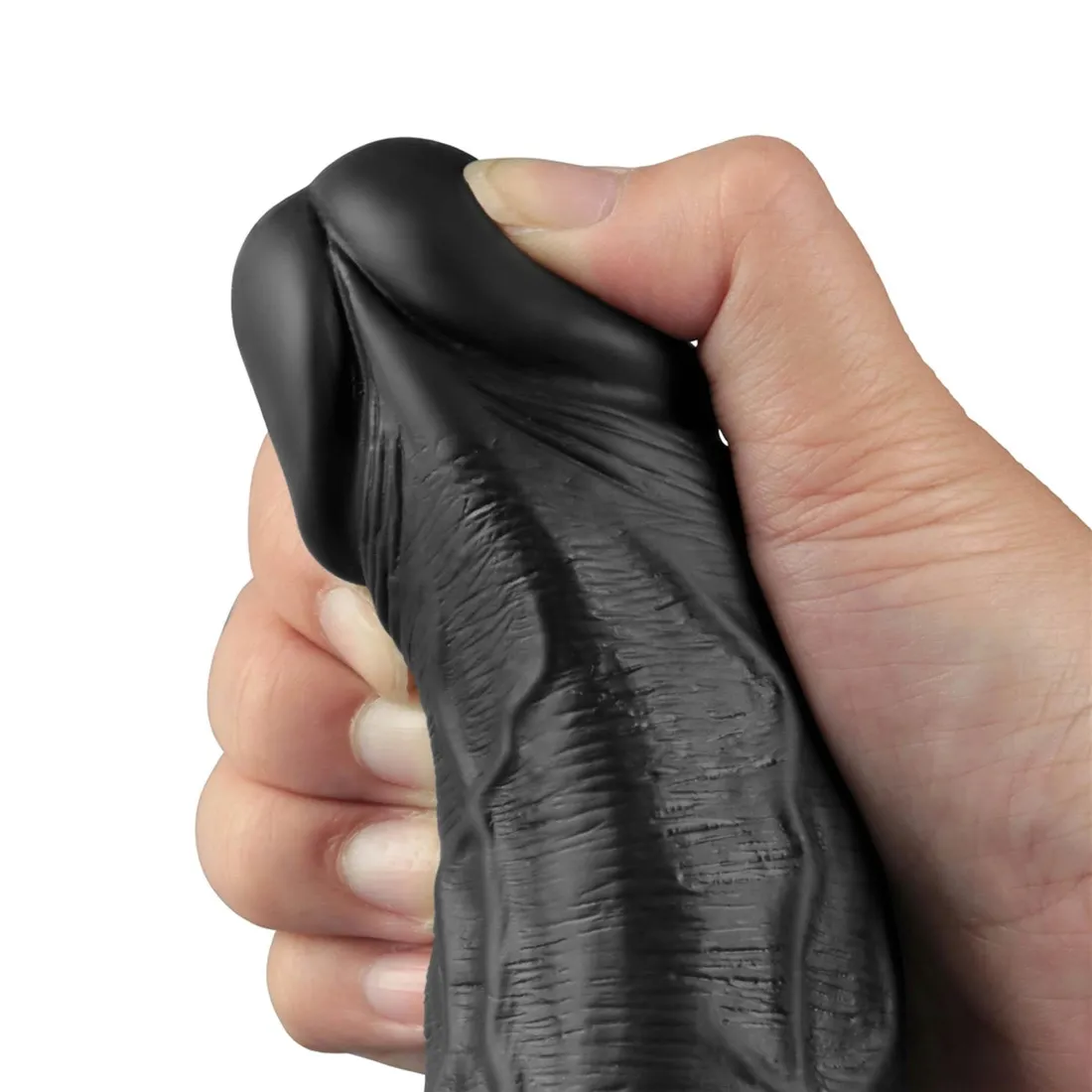10-real-softee-rechargeable-tpe-vibrating-dildo-black